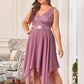 Plus Size Stunning V Neck Prom Lace Dress for Women
