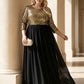 Plus Size  Sequin 3/4 Sleeves Evening Dress