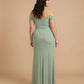 Elanthia Convertible Off-the-Shoulder Mesh Plus Size Bridesmaid Dress for Weddings - N0344
