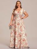 Plus Size Chiffon Pleated A-Line Back Cutout Bridesmaid Dress