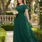Avenleigh Graceful Plus Size Chiffon A-Line Bridesmaid Gown with Flowing Skirt - N0332