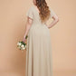 Avenleigh Plus Size Classic A-Line Chiffon Bridesmaid Dress Floor Length for Wedding - N0329