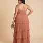 Chantarae Romantic Plus Size A Line Chiffon Bridesmaid Dress Sweetheart Floor Length Formal Gown For Wedding Guest Prom Wedding Events - N0372