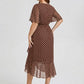 Plus Size Printed Mermaid Chiffon Wedding Guest Dress