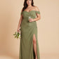 Elanthia Convertible Off-the-Shoulder Mesh Plus Size Bridesmaid Dress for Weddings - N0344