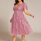 Plus Size Sparkly Midi Cocktail Dress