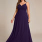Plus Size Draped Back Criss-Cross Chiffon A-Line Bridesmaid Dress