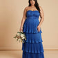 Chantarae Plus Size Romantic A-Line Ruffled Satin Bridesmaid Dress for Wedding Occasions -N0379