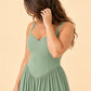 Elegant A Line Chiffon Gown with Adjustable Lace Up Corset Back