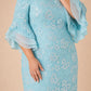 Plus Size Off Shoulder Sequin Lace Evening Gown in Airy Aqua for Weddings and Formal Events