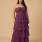 Chantarae Sophisticated Plus Size A-Line Chiffon Bridesmaid Gown - N0374