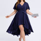 Plus Size Tie Knot Chiffon Wedding Guest Dress