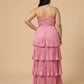 Chantarae Soft Satin Ruffled A-Line Plus Size Bridesmaid Dress for Wedding Parties - N0382