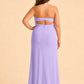 Plus Size Strapless Chiffon Bridesmaid Dress with Detachable Straps and Slit