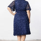 Starry Sequined Lace Cocktail Dress