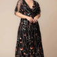 Embroidered Elegance Evening Gown