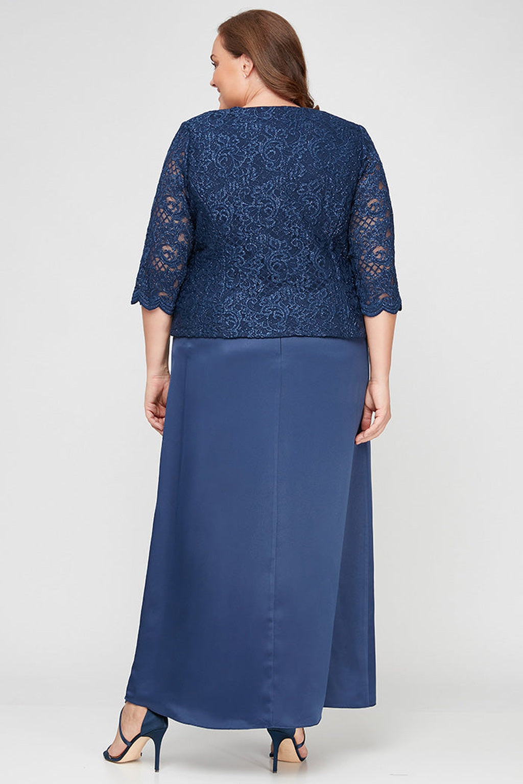 Plus Bethany Glitter Lace Jacket Dress