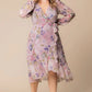 Clara Chiffon Long Sleeve Wrap Dress
