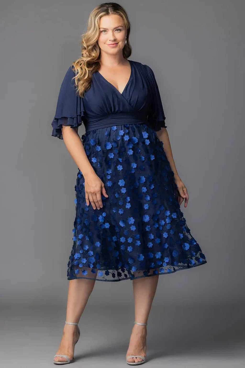Pretty Petals Mesh Cocktail Dress
