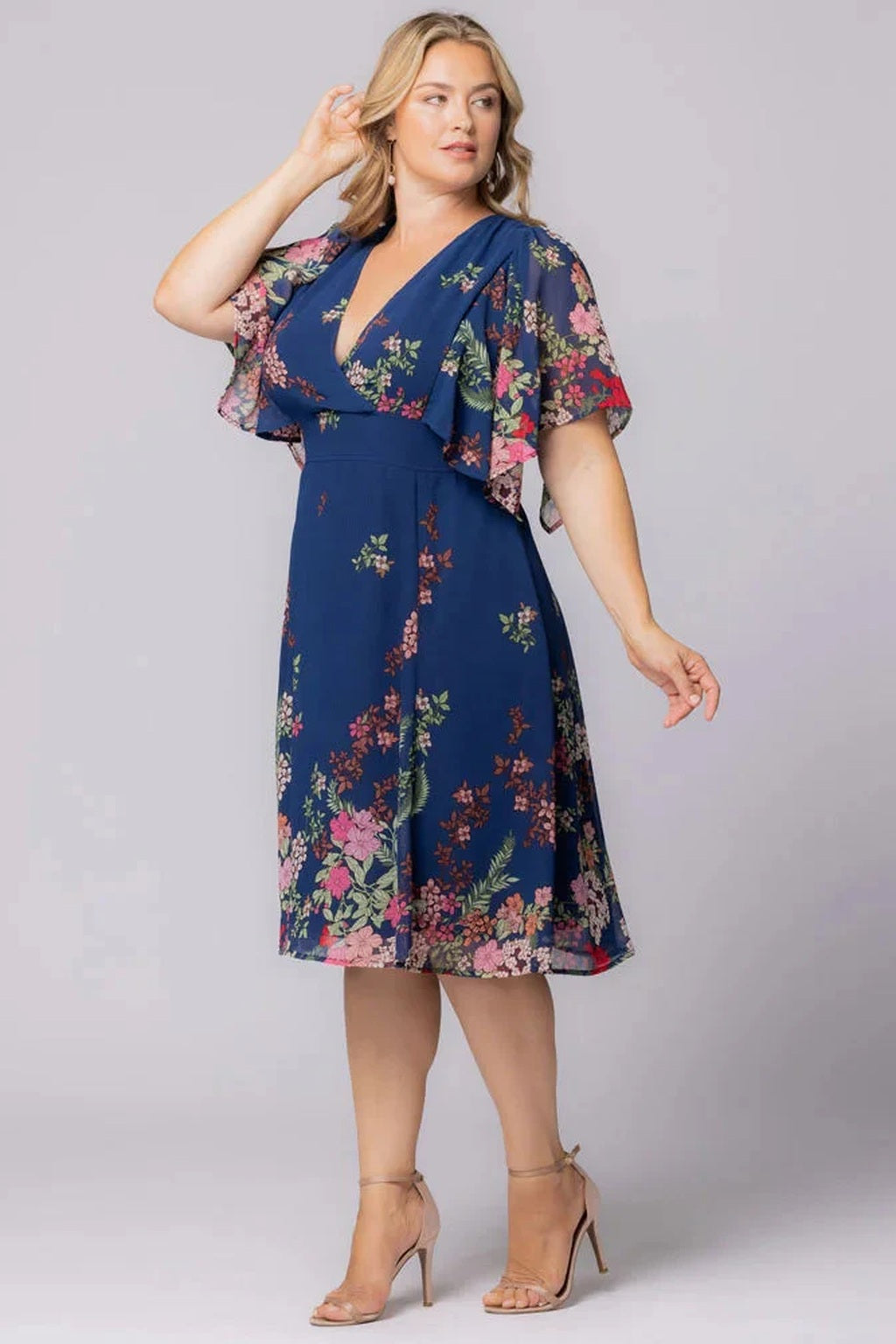 Breezy Border Print Cocktail Dress