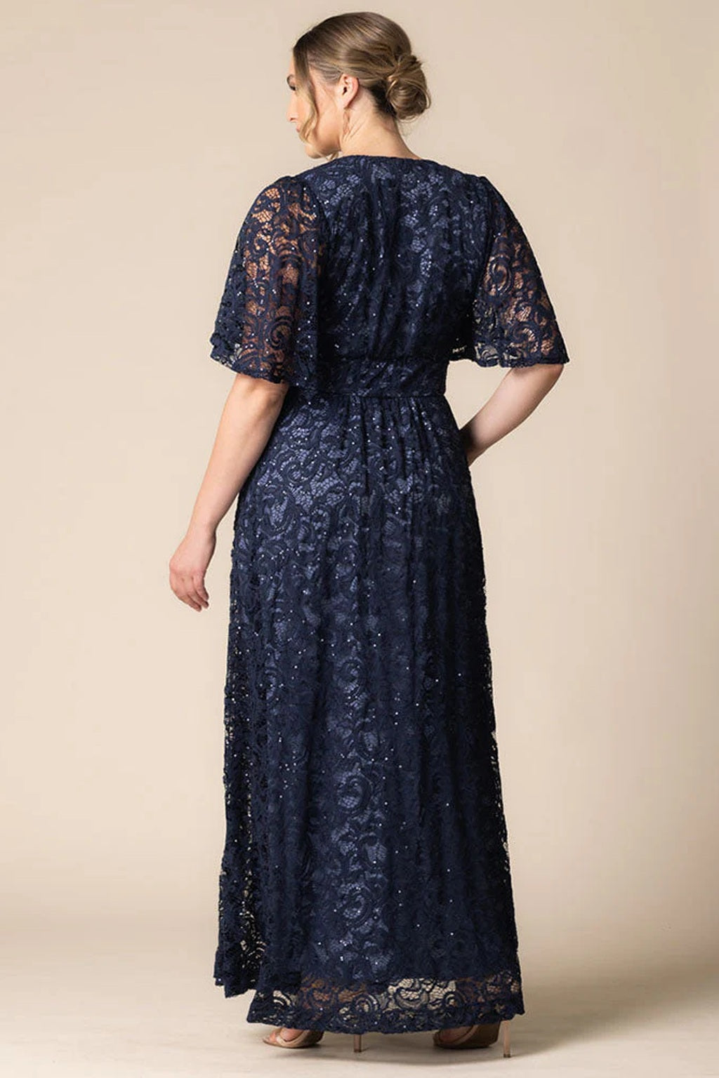 Luminous Sequin Lace Long Gown