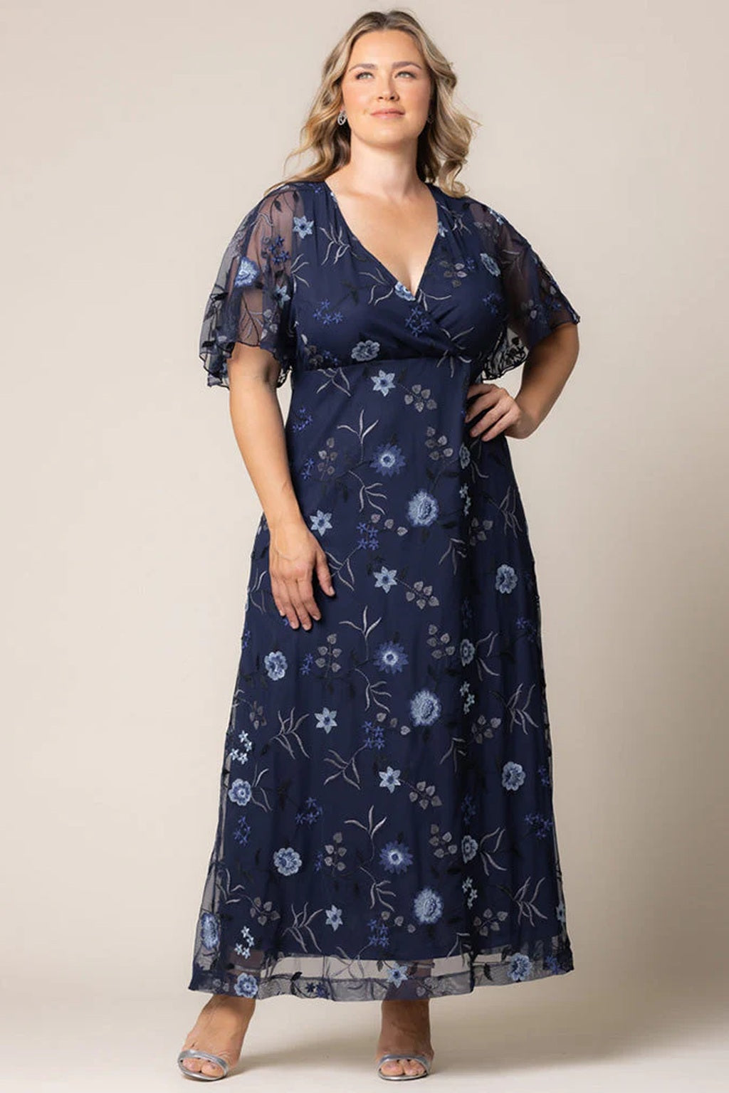 Embroidered Elegance Evening Gown