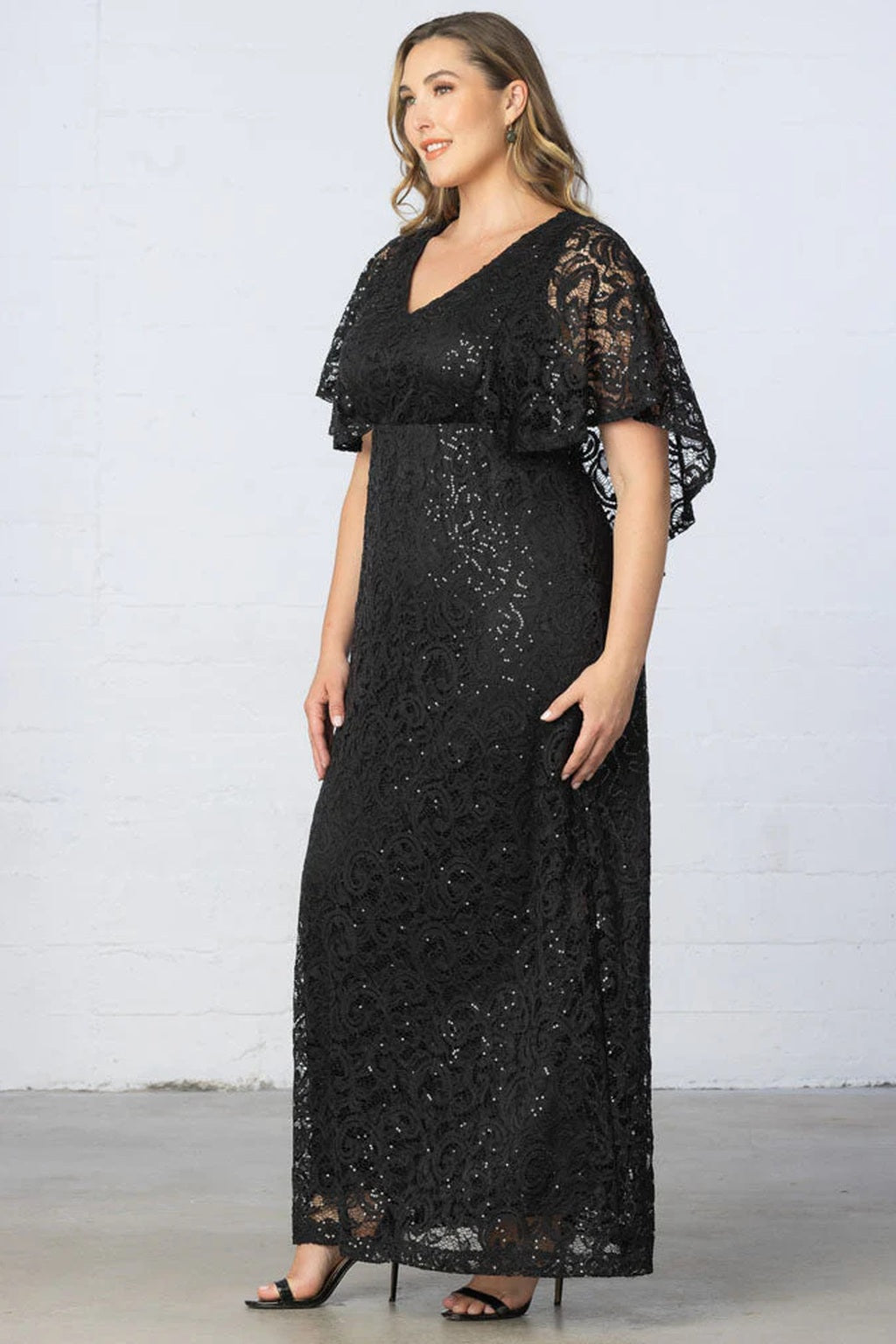 Celestial Cape Sleeve Gown