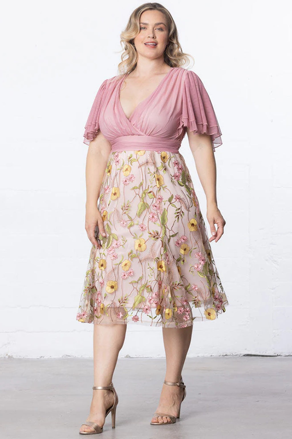 Lillian Embroidered Cocktail Dress