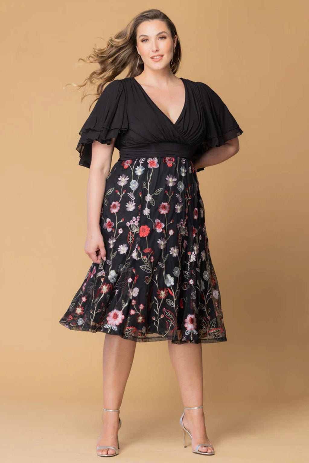 Lillian Embroidered Cocktail Dress