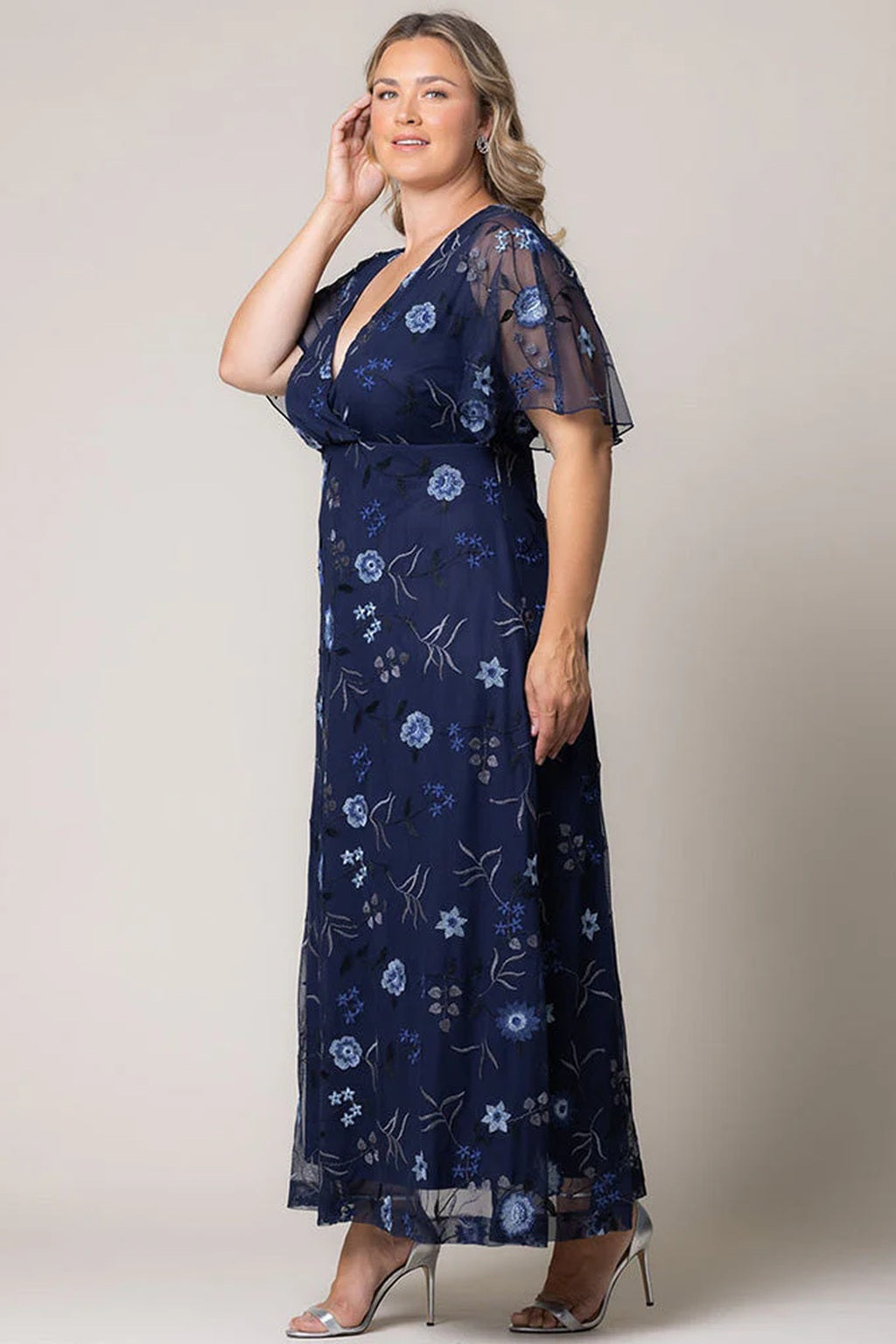 Embroidered Elegance Evening Gown