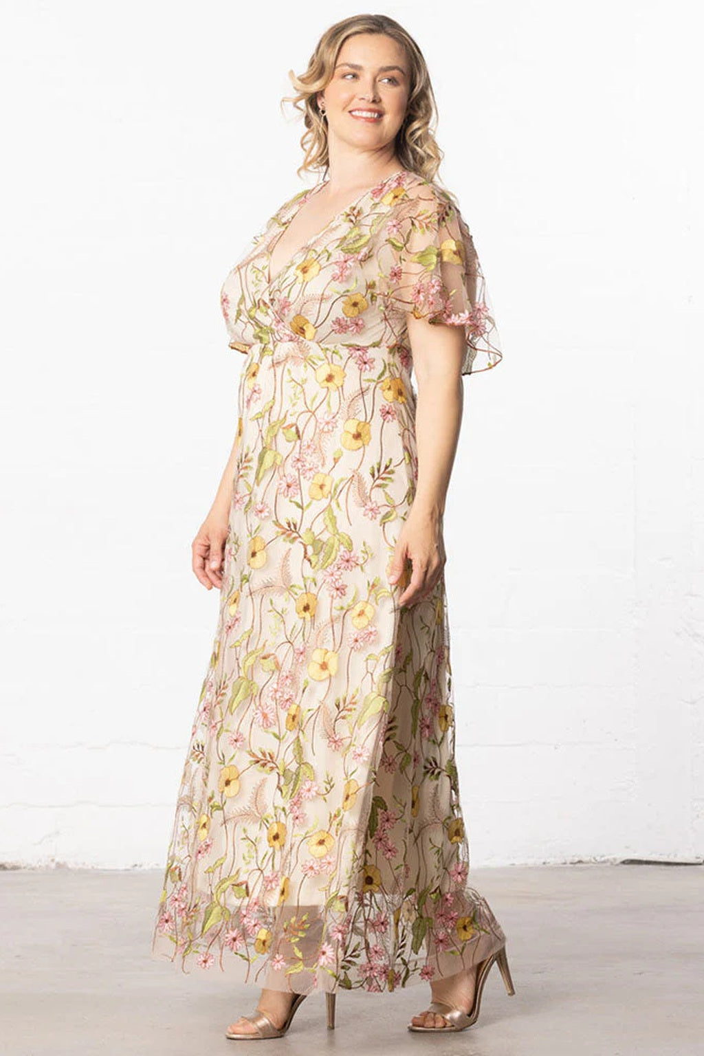 Embroidered Elegance Evening Gown