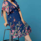 Breezy Border Print Cocktail Dress