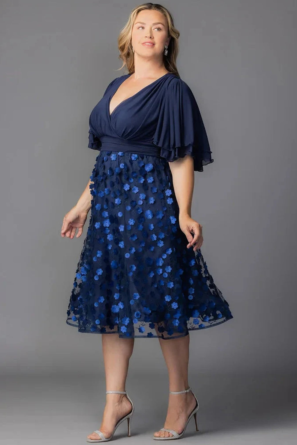 Pretty Petals Mesh Cocktail Dress