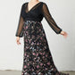 Isabella Embroidered Mesh Gown