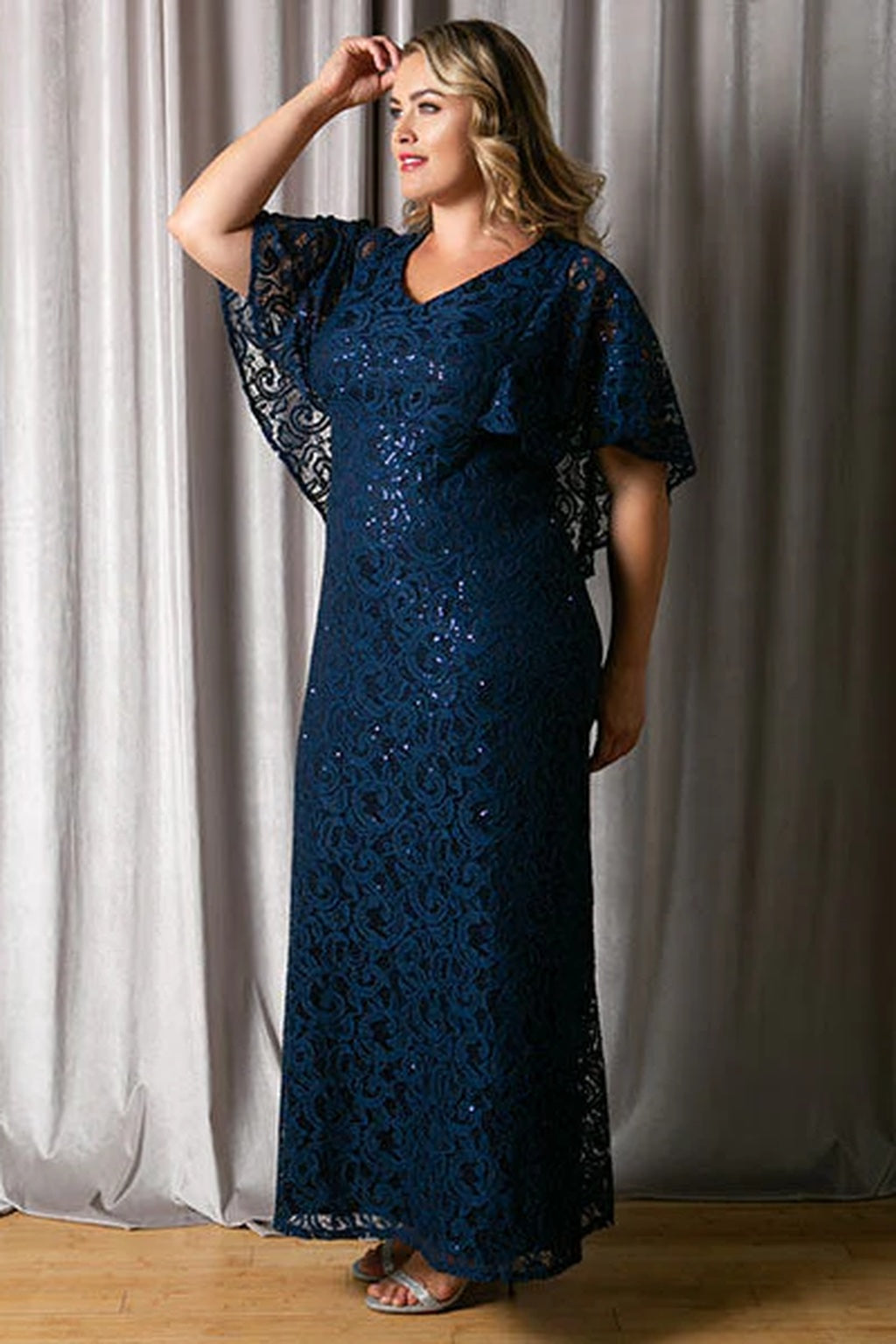 Celestial Cape Sleeve Gown
