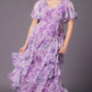 Tour de Flounce Chiffon Evening Gown