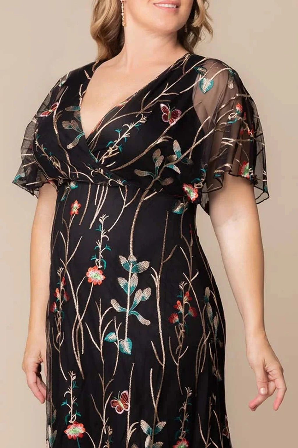 Embroidered Elegance Evening Gown