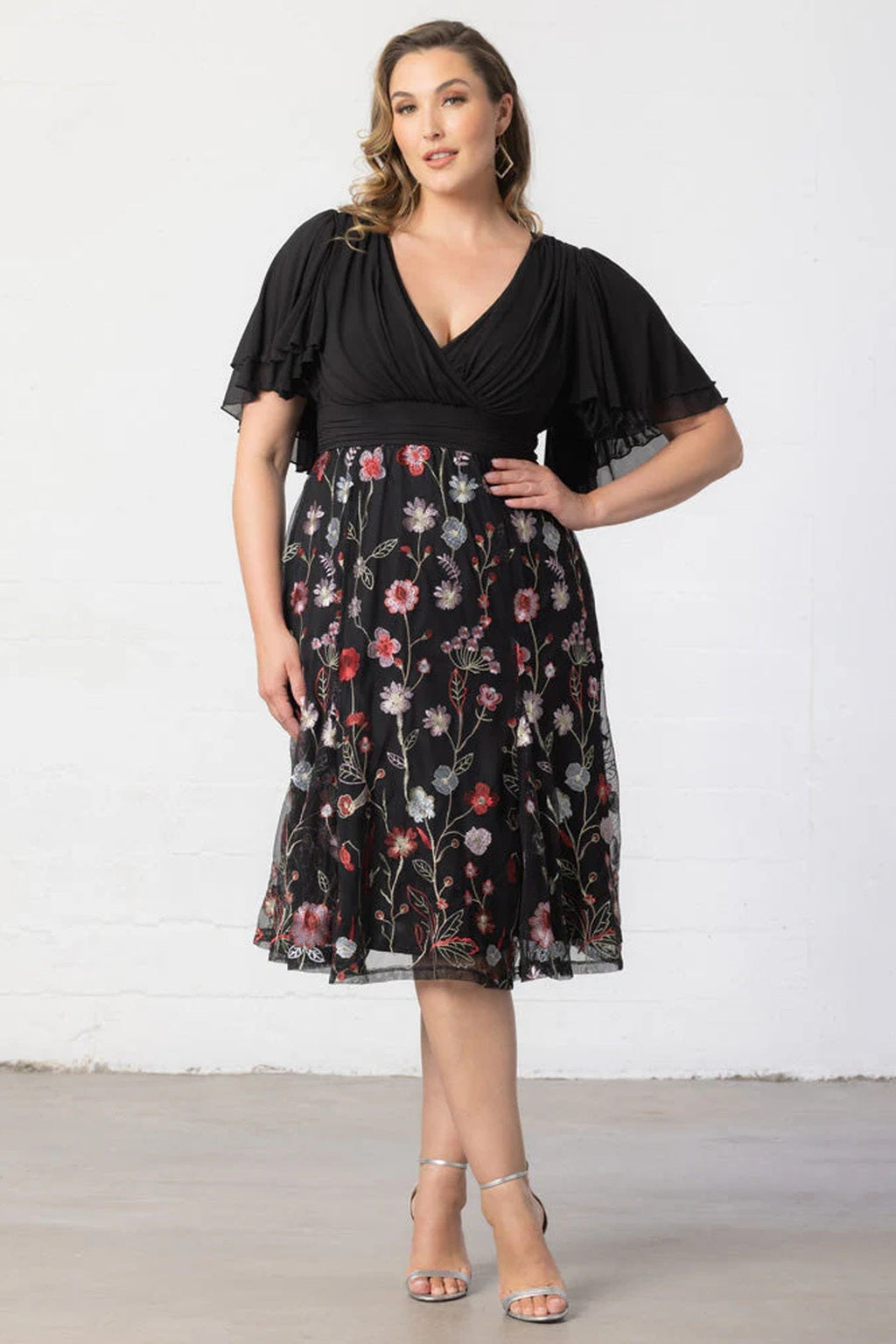 Lillian Embroidered Cocktail Dress
