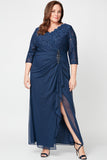 Plus Victoria Empire Waist Gown