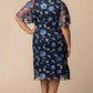 Sonnet Embroidered Midi Cocktail Dress