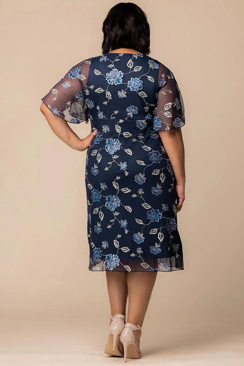 Sonnet Embroidered Midi Cocktail Dress