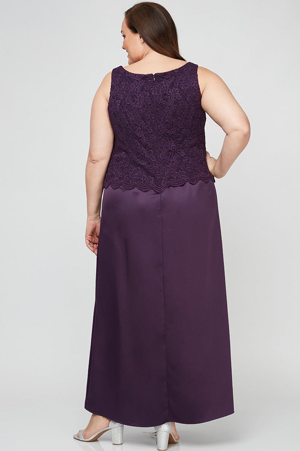 Plus Bethany Glitter Lace Jacket Dress