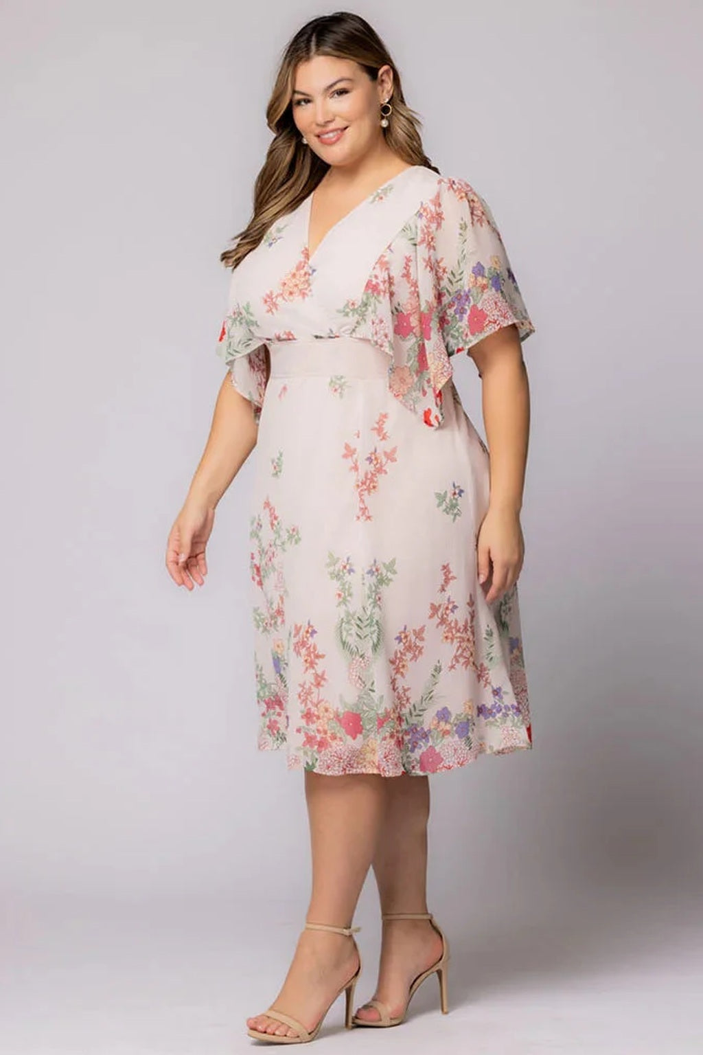 Breezy Border Print Cocktail Dress