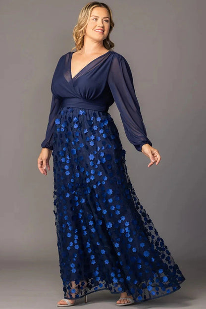 Blossoming Beauty Mesh Evening Gown