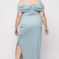 Plus Hannah Glitter Mesh Gown