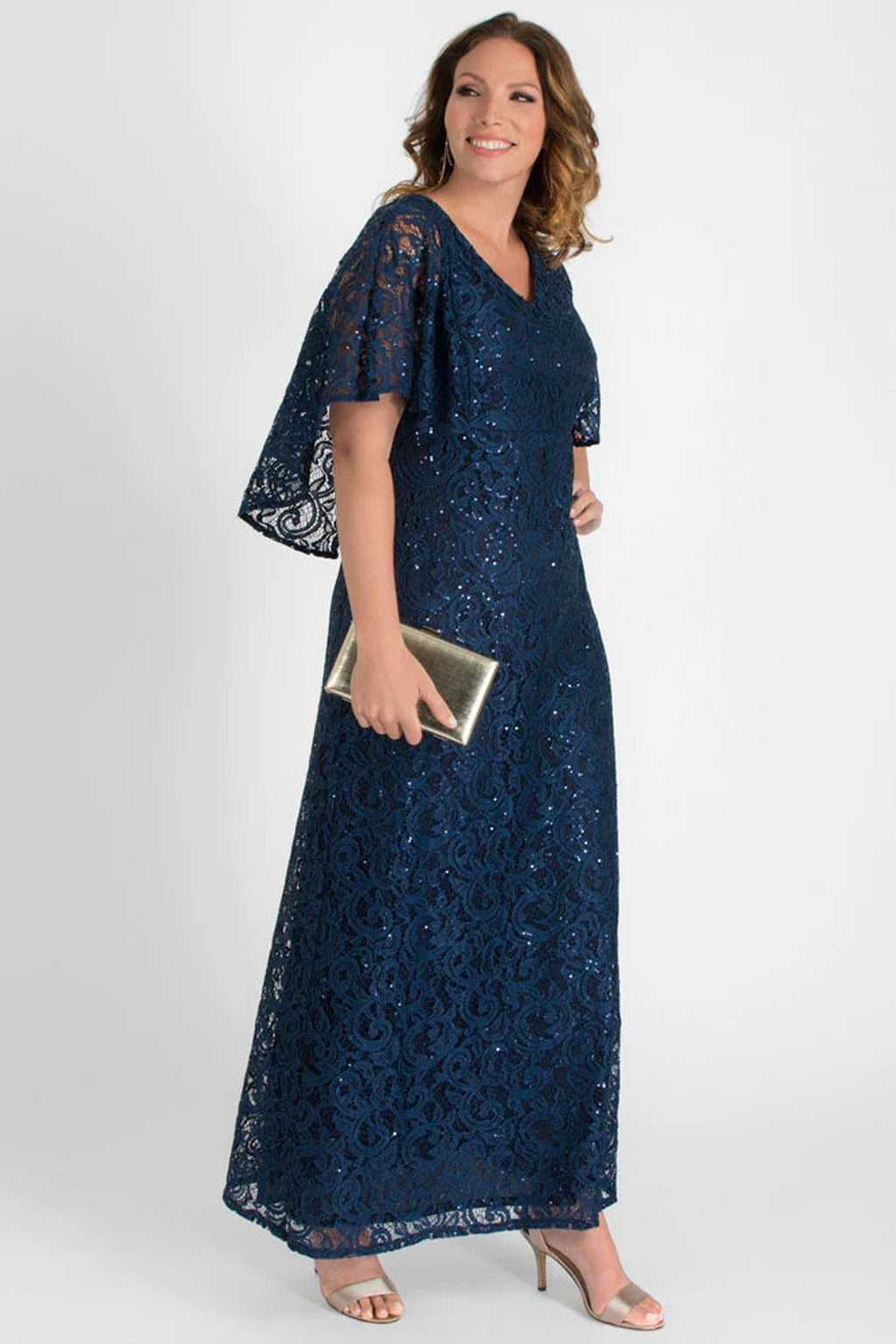 Celestial Cape Sleeve Gown