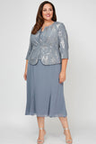 Plus Angela Firework Sequin Jacket Dress