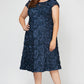 Plus Audrey Rosette Lace Short Dress