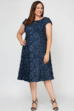 Plus Audrey Rosette Lace Short Dress