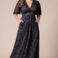 Luminous Sequin Lace Long Gown